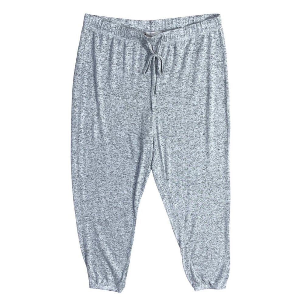 Loft Sleep Jogger Pants Grey Marled Size L Large Soft Pull-On Lounge Pajama